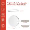imageSweese 78 Inch Porcelain Dessert Plates Set of 6  Gradient Salad Plates Microwave ampamp Dishwasher Safe ScratchResistant Elegant HighEdge Design for Appetizers Cakes Pasta  NeutralWhite