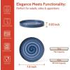 imageSweese 78 Inch Porcelain Dessert Plates Set of 6  Gradient Salad Plates Microwave ampamp Dishwasher Safe ScratchResistant Elegant HighEdge Design for Appetizers Cakes Pasta  NeutralCool Assorted Colors