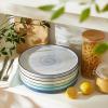 imageSweese 78 Inch Porcelain Dessert Plates Set of 6  Gradient Salad Plates Microwave ampamp Dishwasher Safe ScratchResistant Elegant HighEdge Design for Appetizers Cakes Pasta  NeutralCool Assorted Colors