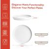 imageSweese 78 Inch Porcelain Dessert Plates Set of 6  Gradient Salad Plates Microwave ampamp Dishwasher Safe ScratchResistant Elegant HighEdge Design for Appetizers Cakes Pasta  NeutralWhite