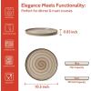 imageSweese 78 Inch Porcelain Dessert Plates Set of 6  Gradient Salad Plates Microwave ampamp Dishwasher Safe ScratchResistant Elegant HighEdge Design for Appetizers Cakes Pasta  NeutralNeutral