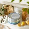 imageSweese 78 Inch Porcelain Dessert Plates Set of 6  Gradient Salad Plates Microwave ampamp Dishwasher Safe ScratchResistant Elegant HighEdge Design for Appetizers Cakes Pasta  NeutralCool Assorted Colors