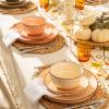 imageSweese Plates and Bowls Sets 18 Piece Dinnerware Set Porcelain Round Dinner Set for 6 Scratch Resistant Dishes Set Dishwasher and Oven Microwave Safe Handpainted Swirl Dishware Sets Assorted GreenNeutral Colors