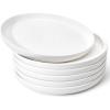 imageSweese Porcelain Dinner Plates Set of 6 105 Inch Dish Set  Dishwasher Microwave Oven Safe Scratch Resistant Kitchen Serving Dishes  White105 Inch for 6