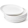 imageSweese Porcelain Dinner Plates Set of 6 105 Inch Dish Set  Dishwasher Microwave Oven Safe Scratch Resistant Kitchen Serving Dishes  White78 Inch for 6
