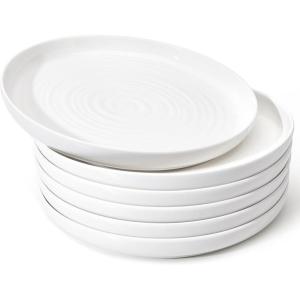 imageSweese Porcelain Dinner Plates Set of 6 105 Inch Dish Set  Dishwasher Microwave Oven Safe Scratch Resistant Kitchen Serving Dishes  White105 Inch for 6