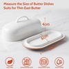 image:imageSweese Ceramic Butter Dish with Lid Small 6 White Butter Dish with EasyLift Handle Microwave amp Dishwasher Safe Butter Tray Container for CountertopBrown