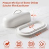image:imageSweese Ceramic Butter Dish with Lid Small 6 White Butter Dish with EasyLift Handle Microwave amp Dishwasher Safe Butter Tray Container for CountertopWhite