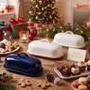 image:imageSweese Ceramic Butter Dish with Lid Small 6 White Butter Dish with EasyLift Handle Microwave amp Dishwasher Safe Butter Tray Container for CountertopWhite