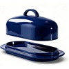 image:imageSweese Ceramic Butter Dish with Lid Small 6 White Butter Dish with EasyLift Handle Microwave amp Dishwasher Safe Butter Tray Container for CountertopNavy