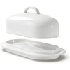 image:imageSweese Ceramic Butter Dish with Lid Small 6 White Butter Dish with EasyLift Handle Microwave amp Dishwasher Safe Butter Tray Container for CountertopWhite