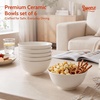 image:imageSweese 10 oz Ceramic Bowls Set of 6 White Cereal Bowls for Yogurt Fruit Dessert Oatmeal and Snacks Stackable Small Serving Bowls for Breakfast and Everyday UseWhite