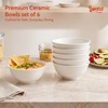 image:imageSweese 10 oz Ceramic Bowls Set of 6 White Cereal Bowls for Yogurt Fruit Dessert Oatmeal and Snacks Stackable Small Serving Bowls for Breakfast and Everyday UseWhite