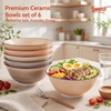 image:imageSweese 10 oz Ceramic Bowls Set of 6 White Cereal Bowls for Yogurt Fruit Dessert Oatmeal and Snacks Stackable Small Serving Bowls for Breakfast and Everyday UseNeutral
