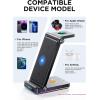 image3 in 1 Wireless Charging Station Fast Wireless Charger Stand for iPhone 1615141312 X Pro Max ampamp Apple WatchFoldable ampamp Double Coil Compatible with Apple Watch Ultra 8765 Airpods 23Pro