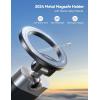 imageJOYROOM 360 Metal Ball ampamp Titanium Magsafe Airplane Phone Holder Travel Essentials for Airplane Phone Mount Universal Travel Phone Holder for Plane Travel Must Have for iPhone 16 15 14 13Black