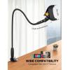 imageJOYROOM Gooseneck Phone Holder for Bed Upgrade Safety Lock Flexible Long Arm Phone Stand for Desk 720 Adjustable Overhead Phone Mount for iPhone 16 ampamp All 47quot DevicesCarbon Black