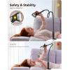 imageJOYROOM Gooseneck Phone Holder for Bed Upgrade Safety Lock Flexible Long Arm Phone Stand for Desk 720 Adjustable Overhead Phone Mount for iPhone 16 ampamp All 47quot DevicesCarbon Black