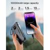 imageJOYROOM Portable Charger 10000mAh 4 Outputs Fast Charging Portable Power Bank with Built in Cable 225W PD Battery Pack with Flashlight and Carabiner for iPhone 1615141312Samsung S23 S22 Google