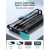 imageJOYROOM Portable Charger 10000mAh 4 Outputs Fast Charging Portable Power Bank with Built in Cable 225W PD Battery Pack with Flashlight and Carabiner for iPhone 1615141312Samsung S23 S22 Google