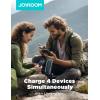 imageJOYROOM Portable Charger 10000mAh 4 Outputs Fast Charging Portable Power Bank with Built in Cable 225W PD Battery Pack with Flashlight and Carabiner for iPhone 1615141312Samsung S23 S22 Google