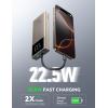 imageJOYROOM Portable Charger 10000mAh Power Bank with Builtin Cables and AC Wall Plug PD 225W Fast Charging Battery Pack Compatible with iPhone iPad and Tablet GoldGold