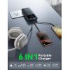 imageJOYROOM Portable Charger 10000mAh Power Bank with Builtin Cables and AC Wall Plug PD 225W Fast Charging Battery Pack Compatible with iPhone iPad and Tablet GoldBlack