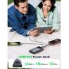 imageJOYROOM Portable Charger 10000mAh Power Bank with Builtin Cables and AC Wall Plug PD 225W Fast Charging Battery Pack Compatible with iPhone iPad and Tablet GoldDark Grey