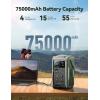 imageJOYROOM Portable Power Station 75000mAhOutdoor 240Wh Battery LED Light and SOS Mode QC30 100W Fast Charging for Camping Traveling and Emergencies