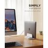 imageJOYROOM Vertical Laptop StandUser Friendly ampamp Space Saving Aluminum Laptop Holder Desktop Stand with Adjustable Knobs for MacBookSurfaceDellChrome BookGaming Laptops Up to 173 inch White