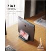 imageJOYROOM Vertical Laptop StandUser Friendly ampamp Space Saving Aluminum Laptop Holder Desktop Stand with Adjustable Knobs for MacBookSurfaceDellChrome BookGaming Laptops Up to 173 inch Black