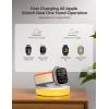 imageJOYROOM for Apple Watch Charger Stand Portable Magnetic Charging Dock for Apple Watch 10 with Colorful Light ampamp CableFast iWatch Charger Stand for Apple Watch Series 10 9 8 7 6 5Ultra 2 SEWhiteWhite