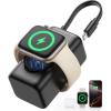 image5000mAh Portable Charger for Apple Watch18w Fast Charging Wireless iwatch Charger Power Bank with Builtin CableMagnetic 3 in 1 Portable Charger for iwatch 102UltraSeiPhone 1615SamsungBlack