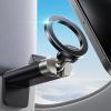 imageJOYROOM 360 Metal Ball ampamp Titanium Magsafe Airplane Phone Holder Travel Essentials for Airplane Phone Mount Universal Travel Phone Holder for Plane Travel Must Have for iPhone 16 15 14 13Black