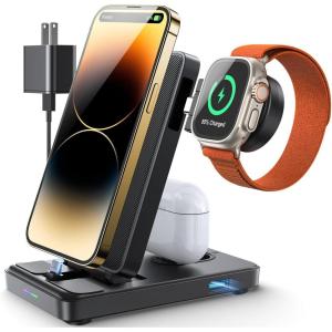 imageJOYROOM 4 in 1 Foldable Charging Station for iPhone Series 14131211XXSXR8765for AirPods Pro32Removable Charger for Apple Watch Ultra876SE5432 with 20W Adapter