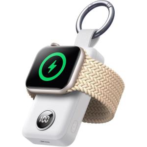 imageJOYROOM Portable Charger for Apple Watch2000mAh Fast Charger for iWatch Series 1098765432SEUItra2Ultra Power Bank Keychain Style with Compact Magnetic Design Travel EssentialMintWhite