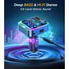 image2022 Bluetooth 53 FM Transmitter for Car JOYROOM Stronger Dual Mics ampamp HiFi Deep Bass Sound  48W PDampampQC30 Bluetooth Car Adapter HandsFree Calling Larger LED AUX Output ampamp U DiskGraphite black