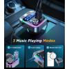 image2022 Bluetooth 53 FM Transmitter for Car JOYROOM Stronger Dual Mics ampamp HiFi Deep Bass Sound  48W PDampampQC30 Bluetooth Car Adapter HandsFree Calling Larger LED AUX Output ampamp U DiskGraphite black
