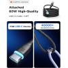 image60W Fast Car Charger Mini Car Charger Adapter Fast Charging Cigarette Lighter Adapter Dual Port Car Charger with 40inch Cable USB C Car Charger for iPhone 161514131211 Samsung S24S23S2260WBLACK