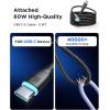 image60W Fast Car Charger Mini Car Charger Adapter Fast Charging Cigarette Lighter Adapter Dual Port Car Charger with 40inch Cable USB C Car Charger for iPhone 161514131211 Samsung S24S23S22Black