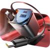 imageSuper Compact Retractable Car Charger 4 in 1 69W Car Charger USB C iPhone 16 Car Charger Fast Charging Car Accessories Car Phone Charger Adapter for iPhone 15 Pro Max Pixel RedGray