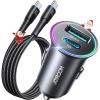 image60W Fast Car Charger Mini Car Charger Adapter Fast Charging Cigarette Lighter Adapter Dual Port Car Charger with 40inch Cable USB C Car Charger for iPhone 161514131211 Samsung S24S23S22Black