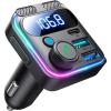 imageJOYROOM Bluetooth 53 FM Transmitter Car Adapter Stronger Dual Mics ampamp HiFi Deep Bass Sound 48W PD ampamp QC 30 USB C Car Charger Cigarette Lighter Adapter HandsFree Calling Radio Support USB DriveBlack Bluetooth FM Transmitter Car