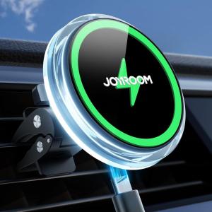 imageJOYROOM for Magsafe Car Mount Charger 15W No Heat Charging Car Mount for iPhone Wireless Fast Charging Magnetic Phone Mount Holder for Magsafe Charger Car Phone Holder Vent Fits iPhone 16 15 14 13