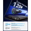 image120W Car Charger USB C for iPhone 16 Pro JOYROOM 3 Port Super Fast Car Charger Adapter PD100WPD35W Car Phone Charger Type C Fast Charging for iPhone 16 15 Pro Max Samsung S24 S23 iPad Laptop120WBLACK