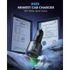 image120W Car Charger USB C for iPhone 16 Pro JOYROOM 3 Port Super Fast Car Charger Adapter PD100WPD35W Car Phone Charger Type C Fast Charging for iPhone 16 15 Pro Max Samsung S24 S23 iPad Laptop120WBLACK