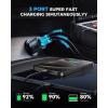image120W Car Charger USB C for iPhone 16 Pro JOYROOM 3 Port Super Fast Car Charger Adapter PD100WPD35W Car Phone Charger Type C Fast Charging for iPhone 16 15 Pro Max Samsung S24 S23 iPad Laptop120WBLACK