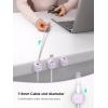 image6 Pack Magnetic Cord Holder Cord Organizer Cable Clip for Desk Management JOYROOM Smooth Adjustable Cable Clip Wire Holder Keeper Organizer for Home Office Desk Phone Car Wall Desktop NightstandLavender Purple