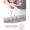 image6 Pack Magnetic Cord Holder Cord Organizer Cable Clip for Desk Management JOYROOM Smooth Adjustable Cable Clip Wire Holder Keeper Organizer for Home Office Desk Phone Car Wall Desktop NightstandAsakura Pink