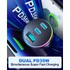 image70W USB C Car Charger JOYROOM Dual PD35W ampamp QC30 Super Fast Charging Compatible with iPhone 16 Pro Max15 Plus14 Pro MaxiPad Pro Samsung Galaxy S24 UltraS23S22 Google Pixel